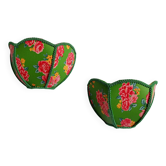 Paire d’appliques fleurs vintage