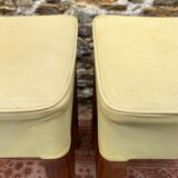 Wooden and skai stools from the 60s