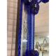 Venetian Octagonal Blue Floreal Hand-Carving Mirror in Murano Glass Style