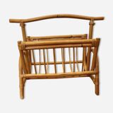 Vintage rattan magazine rack 1960/70