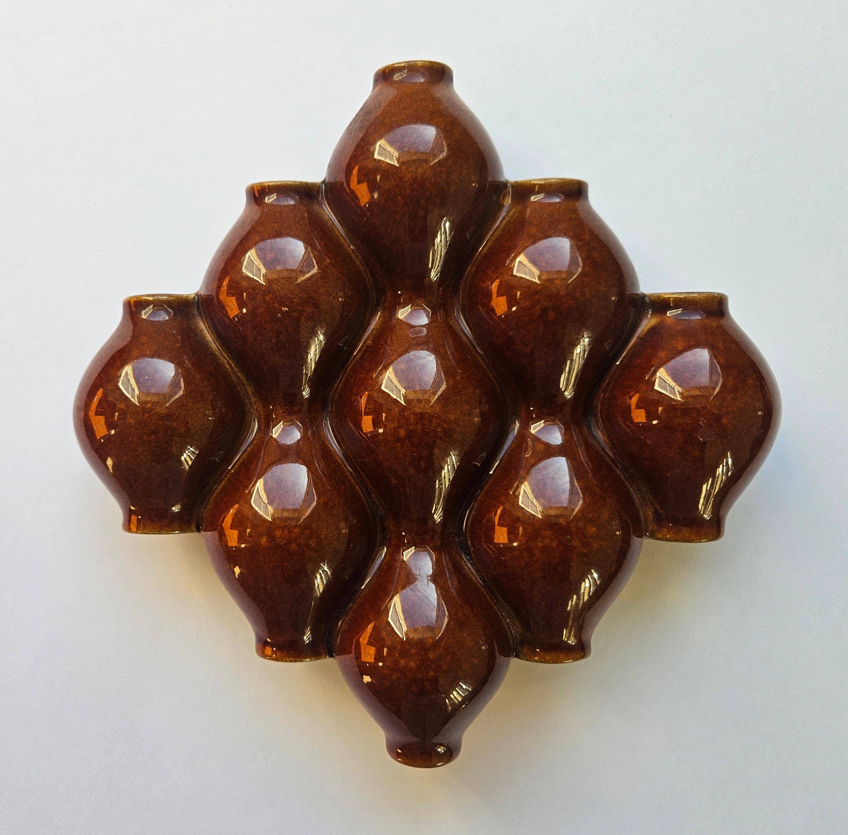 Rare Midcentury wall vase in ceramic, 1970s