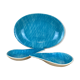 Flat and two Mistral cups by Salins France, blue, 60s