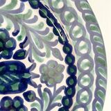 Assiette plate émaillée Fajalauza