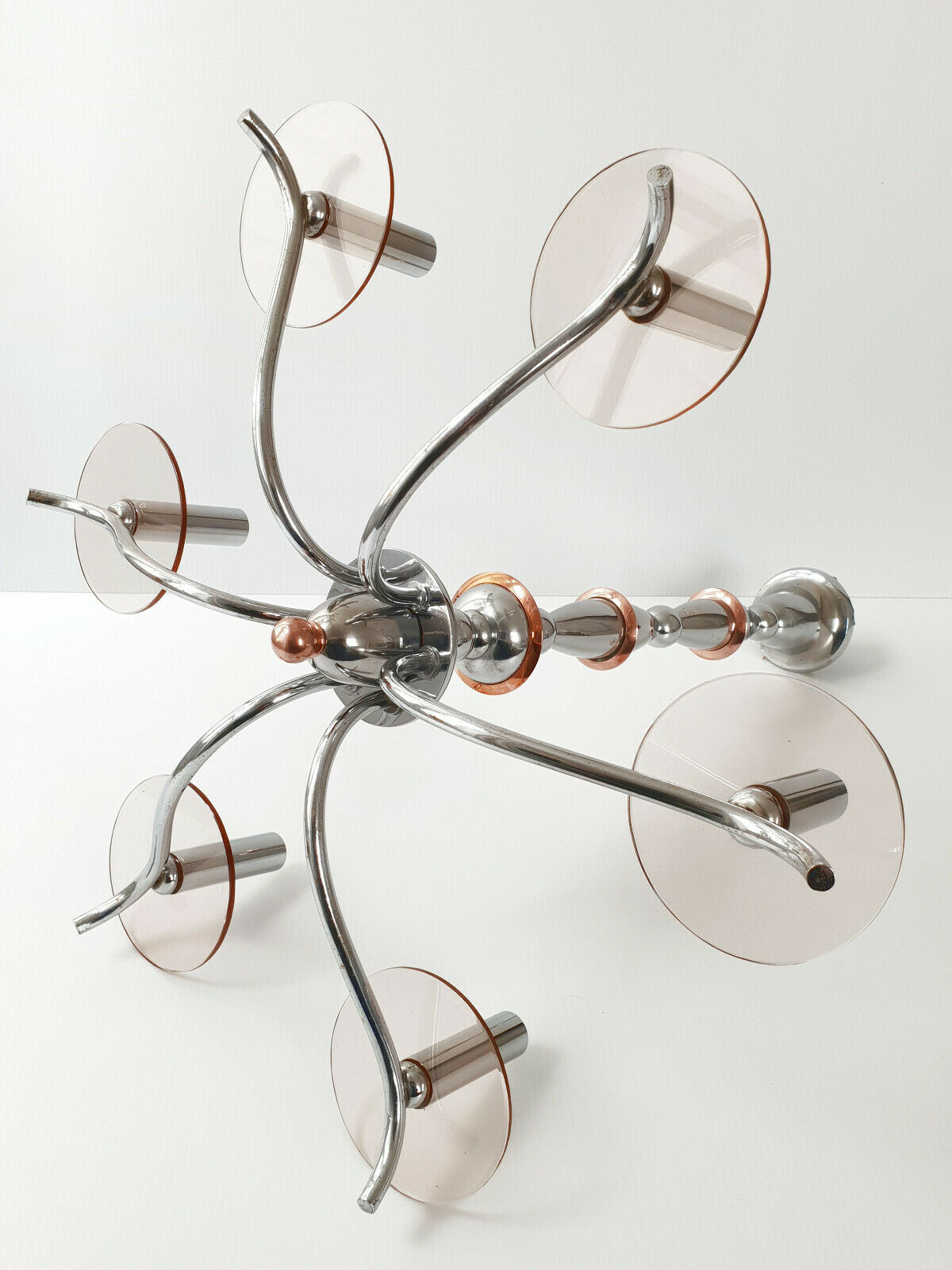 Lustre art déco vintage 1930 chrome