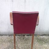Bridge chair in red skai