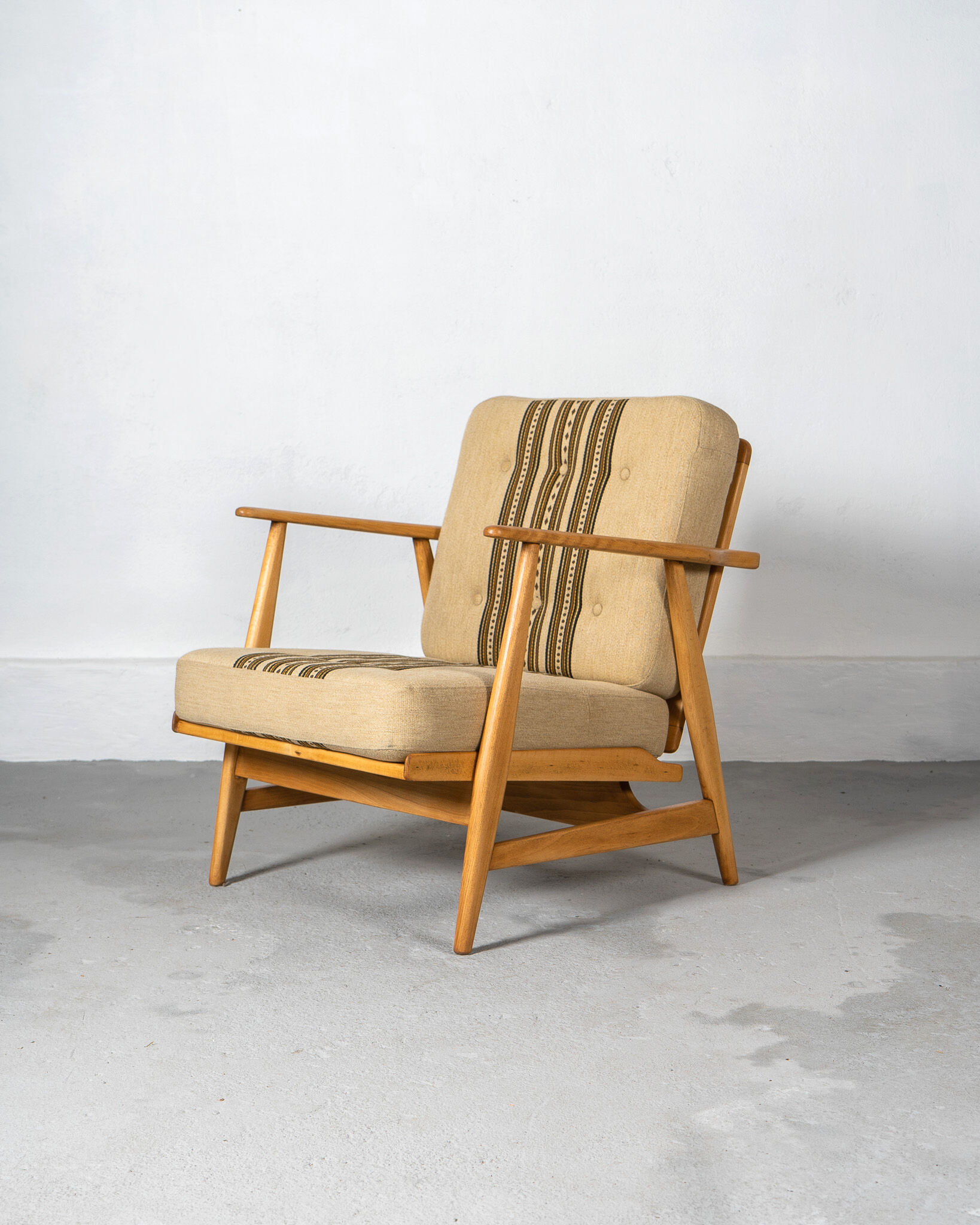 Fauteuil danois du milieu du siècle en hêtre, vers 1960, Danemark