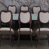 Dining Room Table and Mahogany Chairs by Fratelli Rigamonti, 1950s, Set of 7