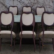 Dining Room Table and Mahogany Chairs by Fratelli Rigamonti, 1950s, Set of 7