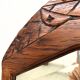 Art Deco oak mirror with carved motif