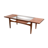Gplan teak coffee table - glass