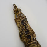 Pair of pharmacy storefront, doctor, caduceus bronze medicine. Early twentieth century