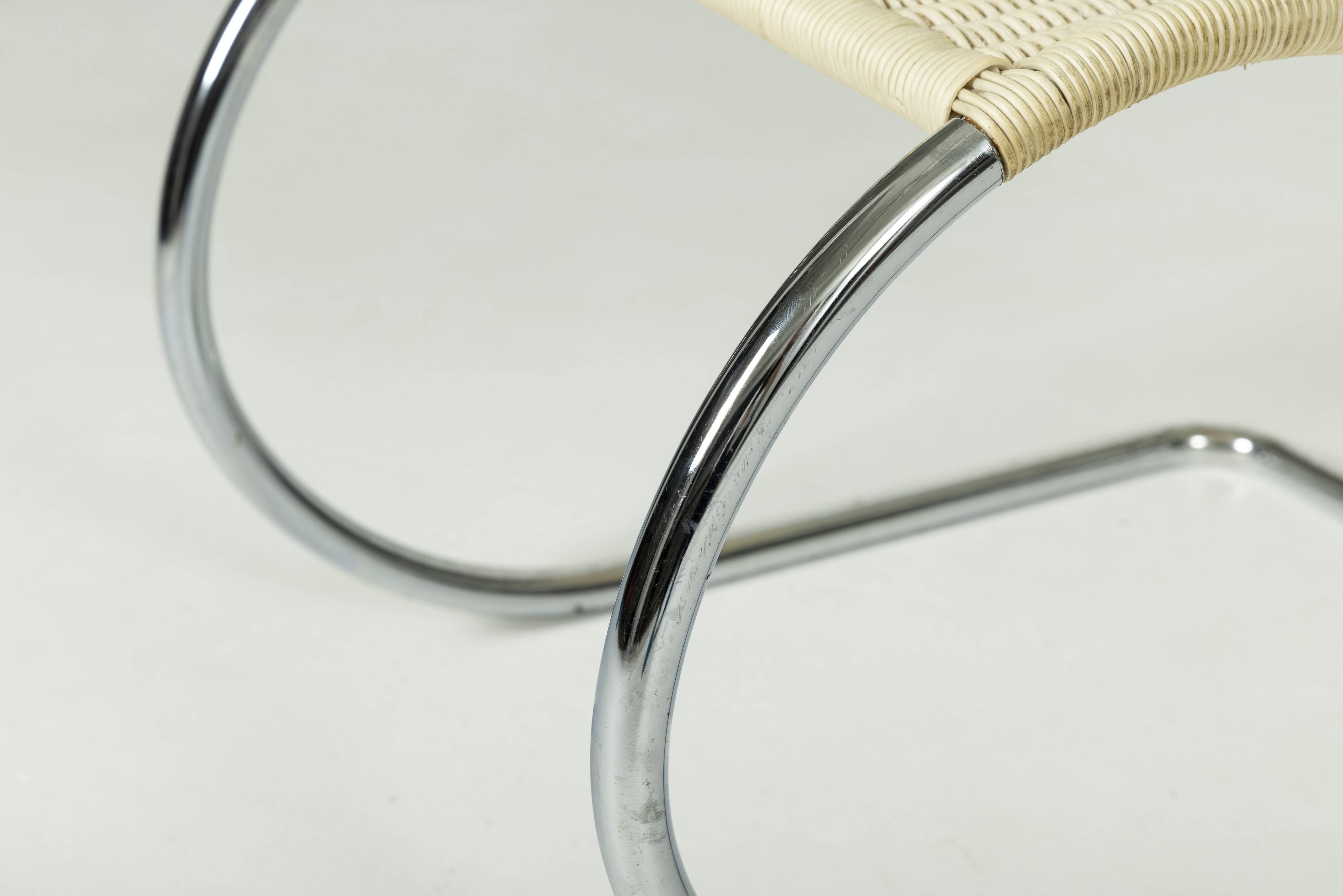 Bauhaus "MR10" chairs by Ludwig Mies van der Rohe, Tecta edition circa 1990