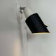 Pair of vintage adjustable wall lights, black and white, Raak Netherlands 1970
