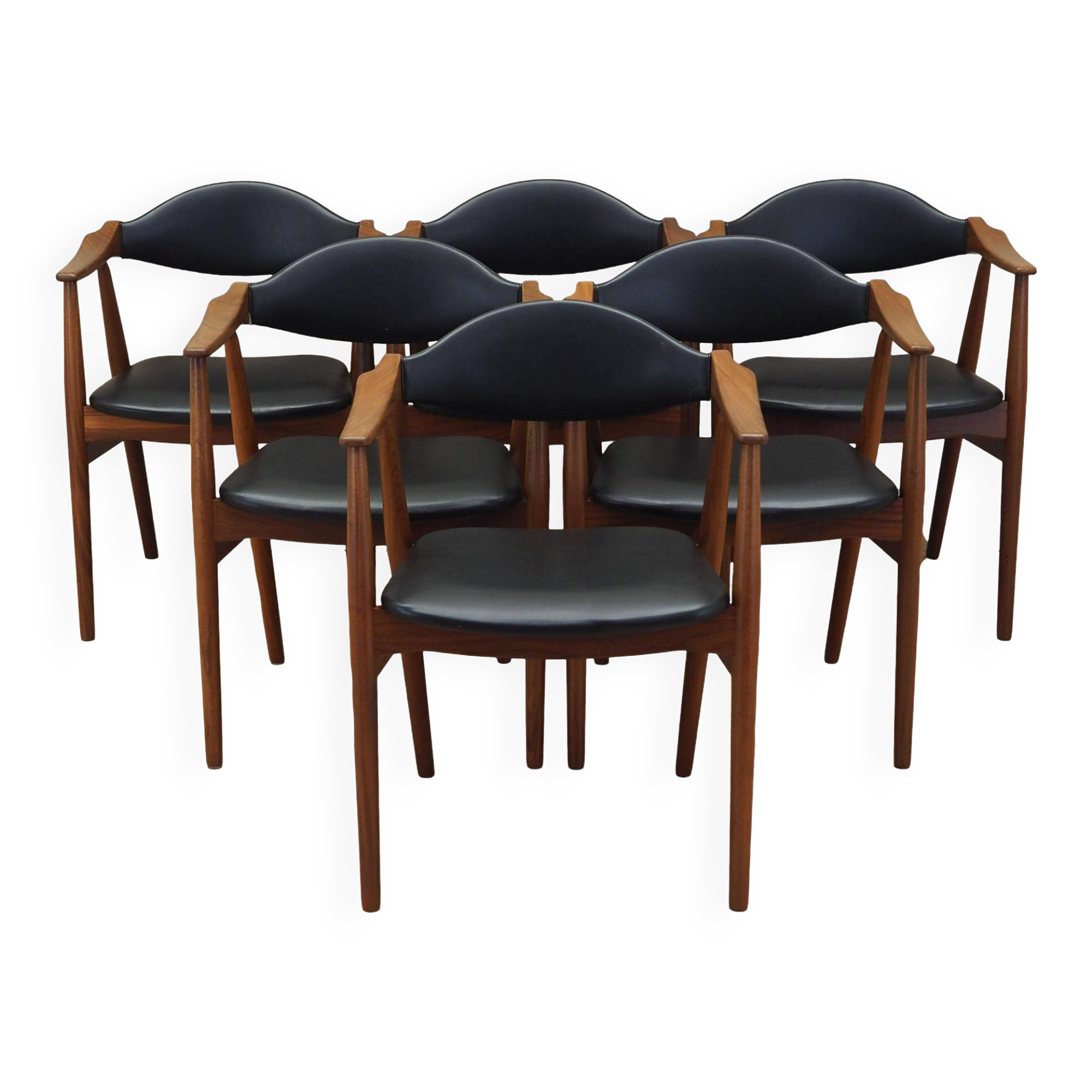 Set of six teak chairs, Danish design, 1970s, manufacture: Farstrup Møbler