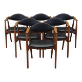Set of six teak chairs, Danish design, 1970s, manufacture: Farstrup Møbler