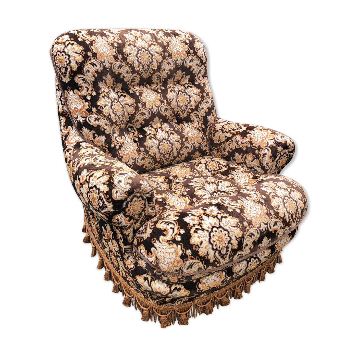 Vintage velvet armchair