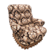 Fauteuil velours vintage
