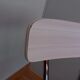 Chrome metal chair and formica white striped gray