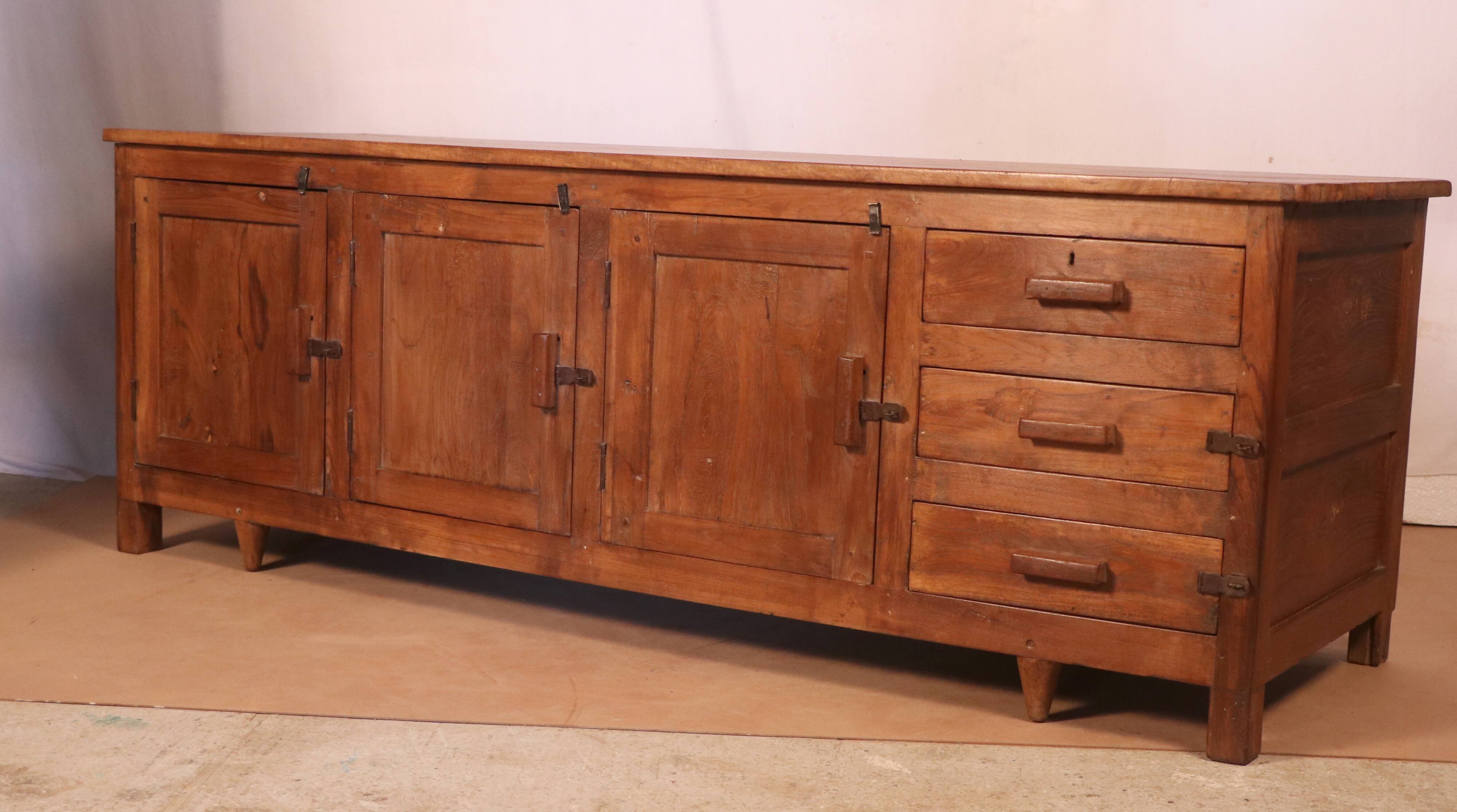 Old Burmese teak sideboard