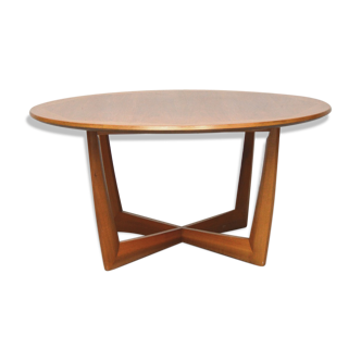 Scandinavian coffee table round, 1960