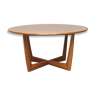 Scandinavian coffee table round, 1960