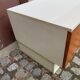 Large Scandinavian low sideboard 220x50cm solid teak & white TV unit 196