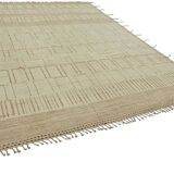 Hand-Knotted Turkish Contemporary 277 cm x 373 cm Beige Wool Carpet