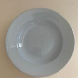 Six blue hollow plates