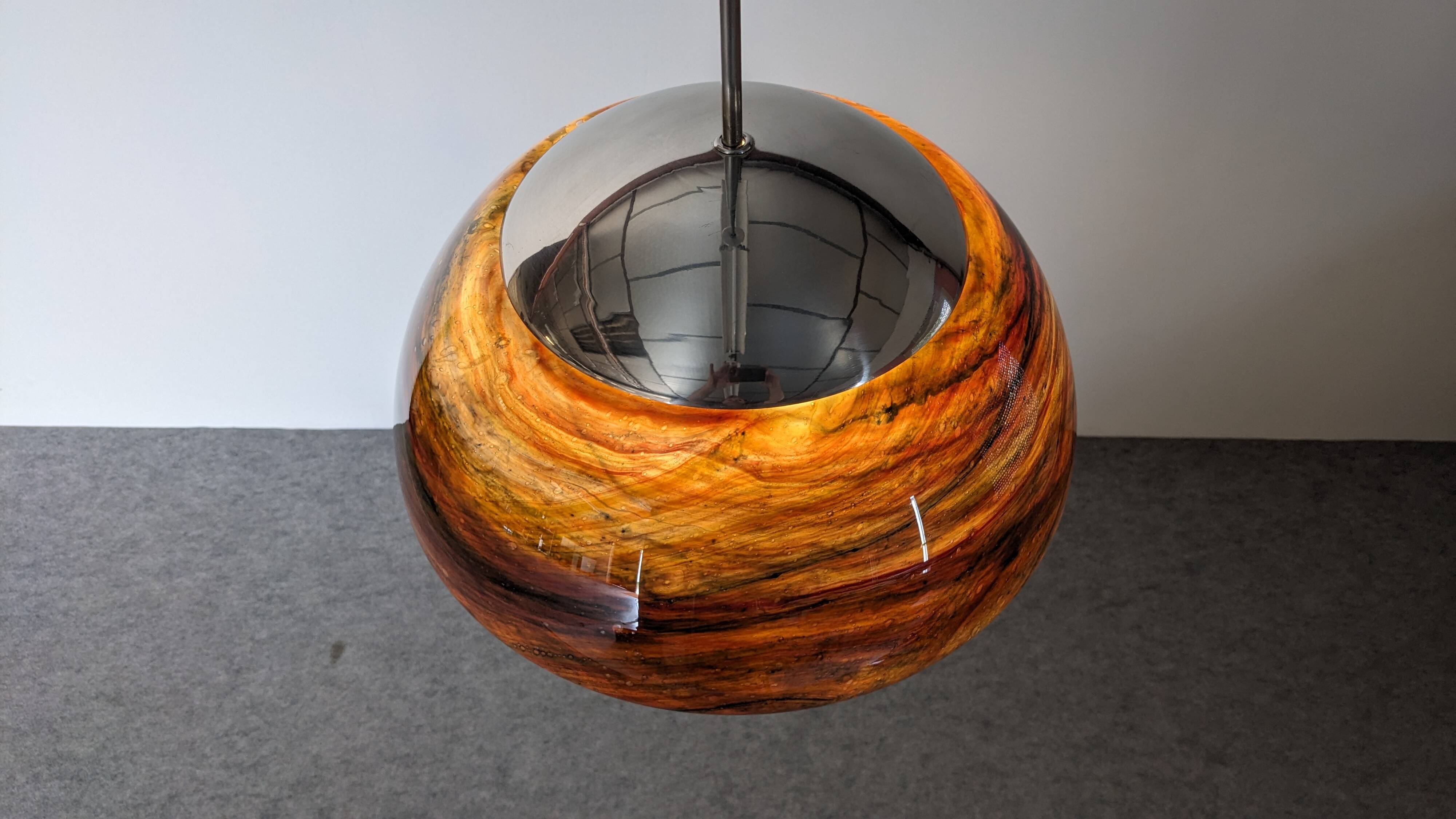 XL Murano glass pendant light by Doria Leuchten, Germany circa 1970