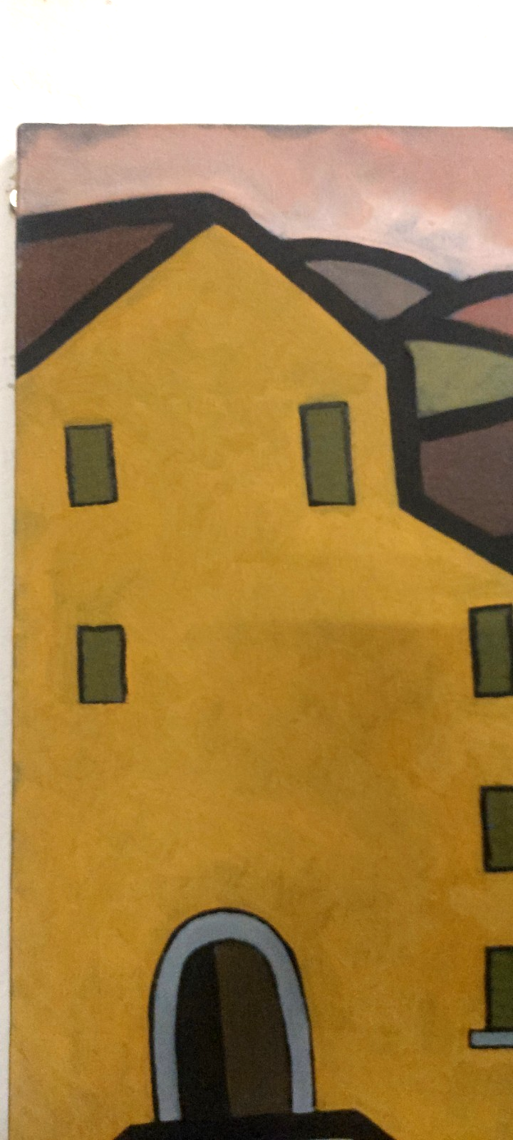 Oil painting on canvas "The Farm" Franco Prayer (1924) 60x50 cm