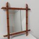 bamboo mirror, vintage, 41 by 48cm