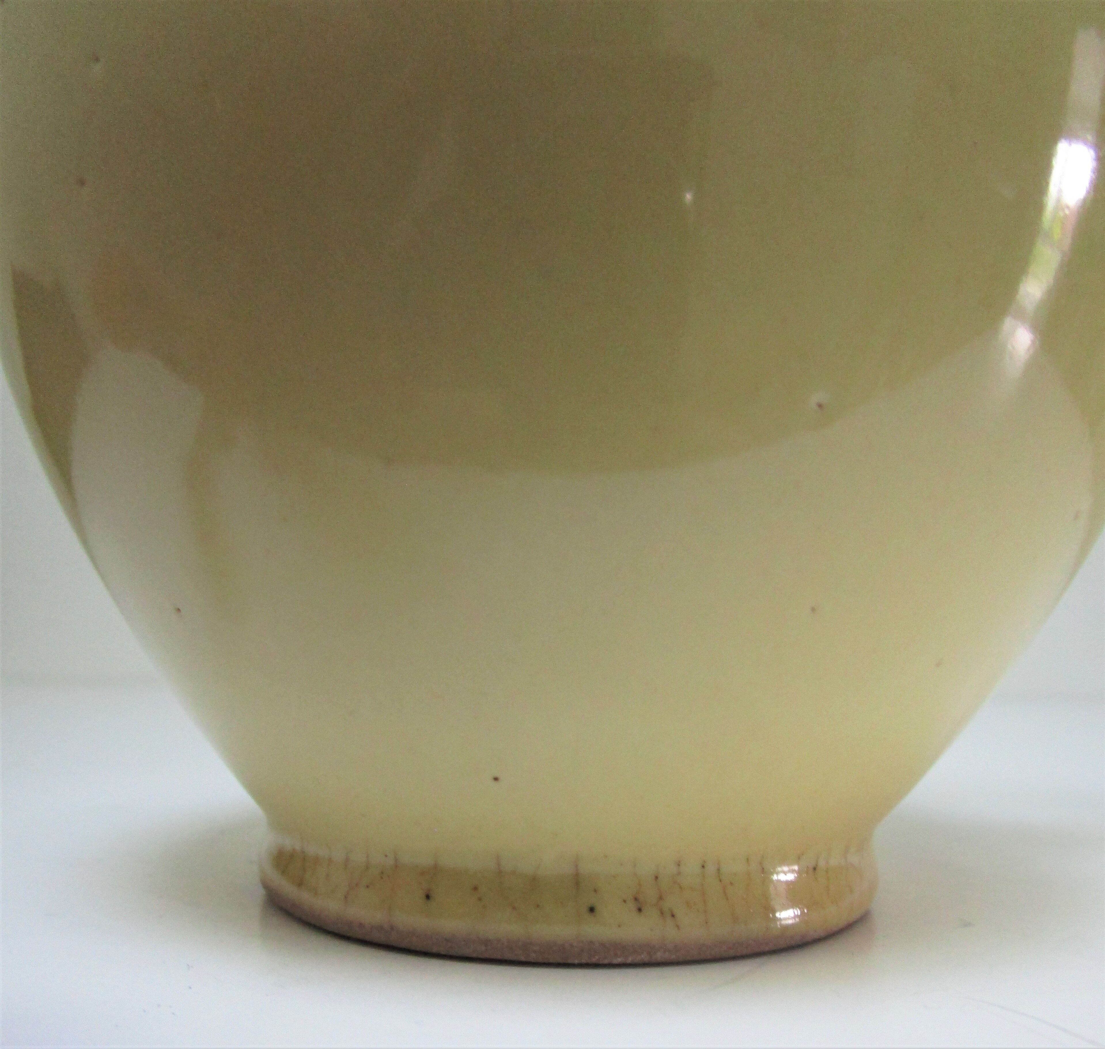 Three ceramic enamels design 60s soliflores black yellow green