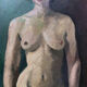 Female nude painting, oil on canvas