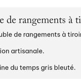 Meuble de métier à tiroirs