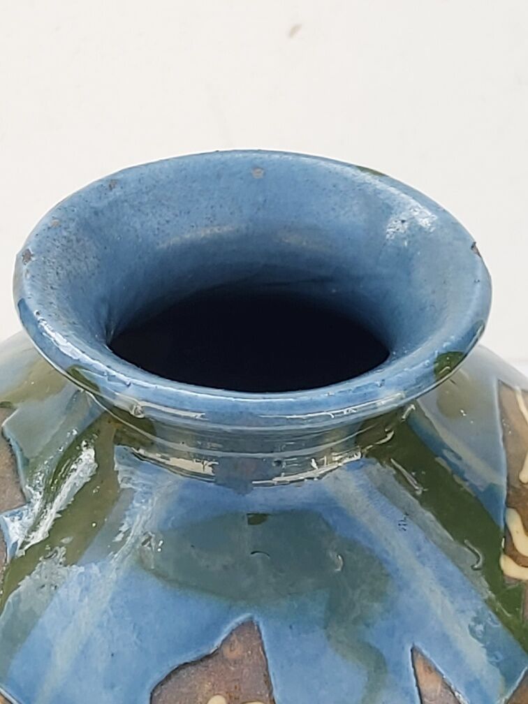 Vase Emile Simonod Savoie fish decorations