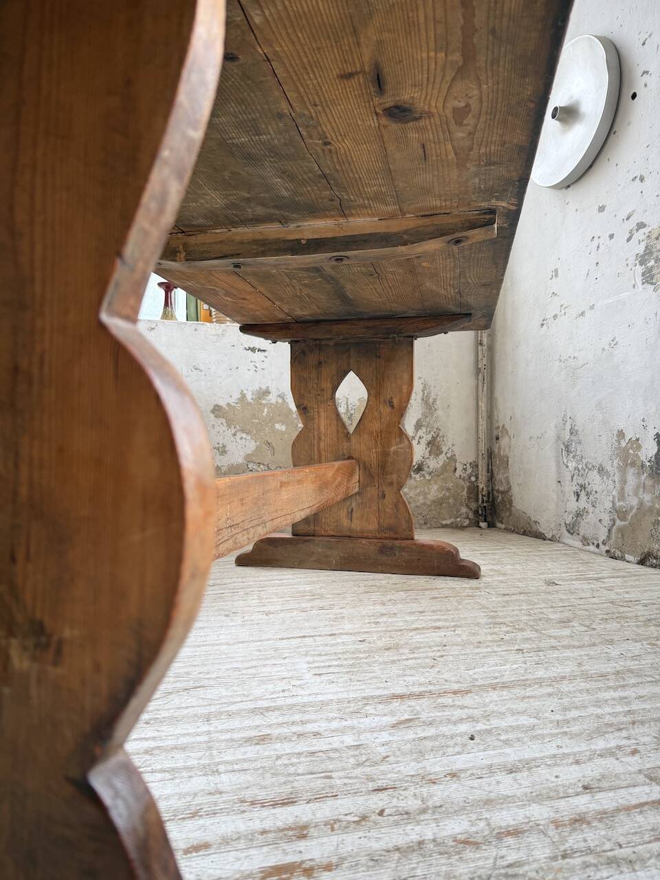 Monastery-style farmhouse table, pine, 210cm