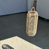 Small lantern-shaped rattan suspension H35 D15