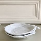 Embossed ceramic fish dishes