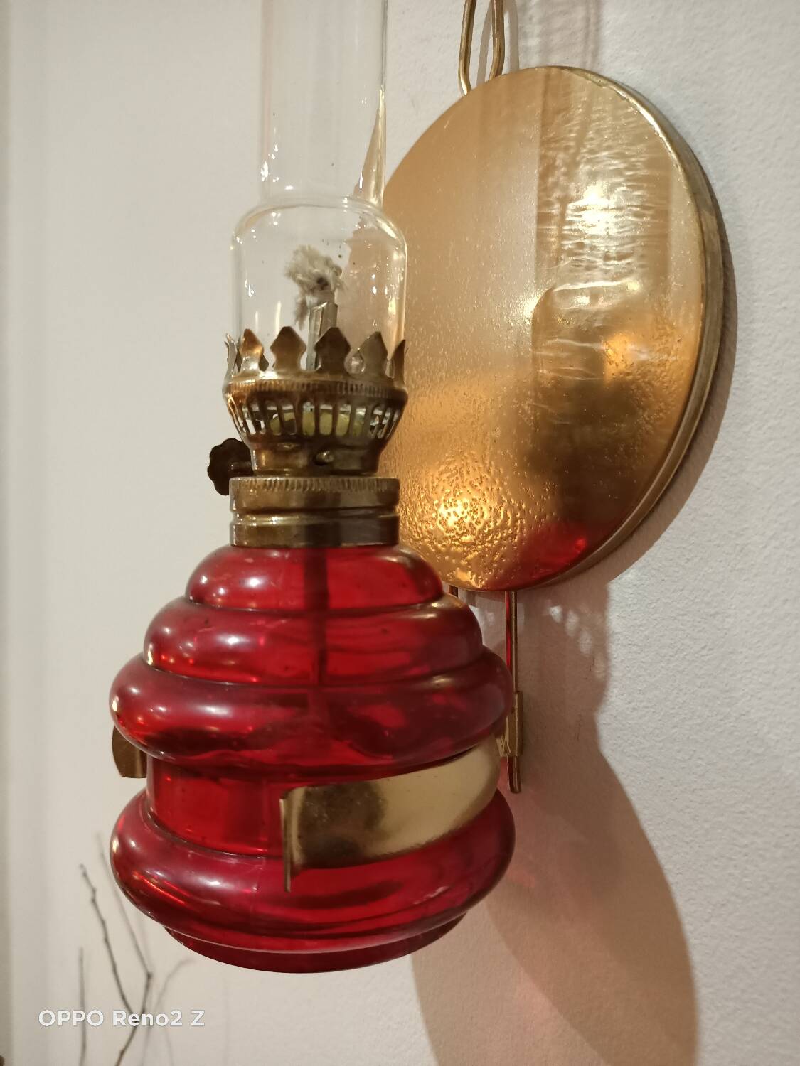 Lampe à pétrole murale