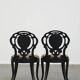 Set of 2 Antique 19th Century English Chinoiserie Mother of Pearl Chairs