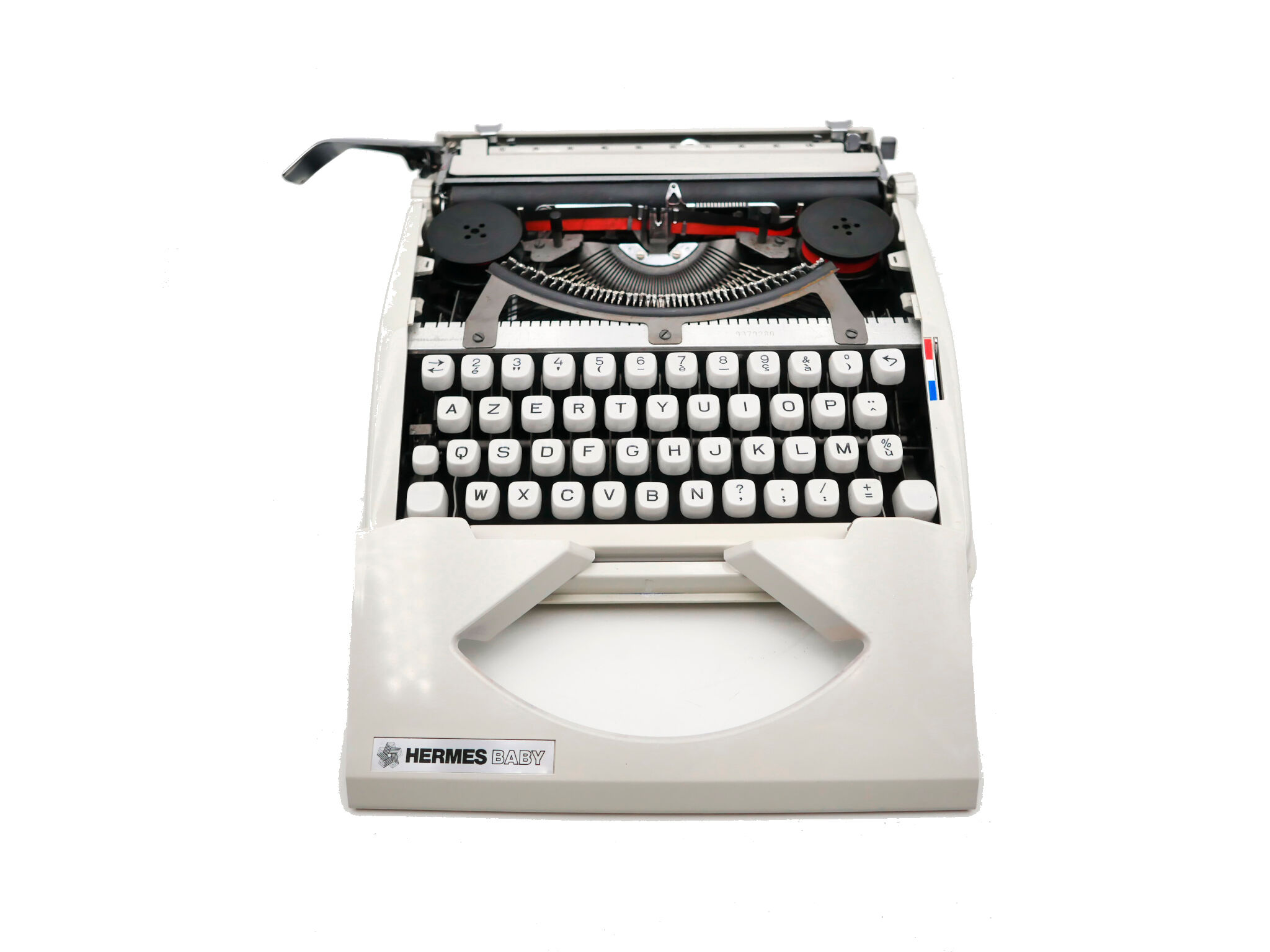 Hermes Baby New Revised White Typewriter