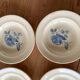 4 old hollow plates Digoin & Sarreguemines "pink pattern"
