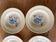 4 old hollow plates Digoin & Sarreguemines "pink pattern"