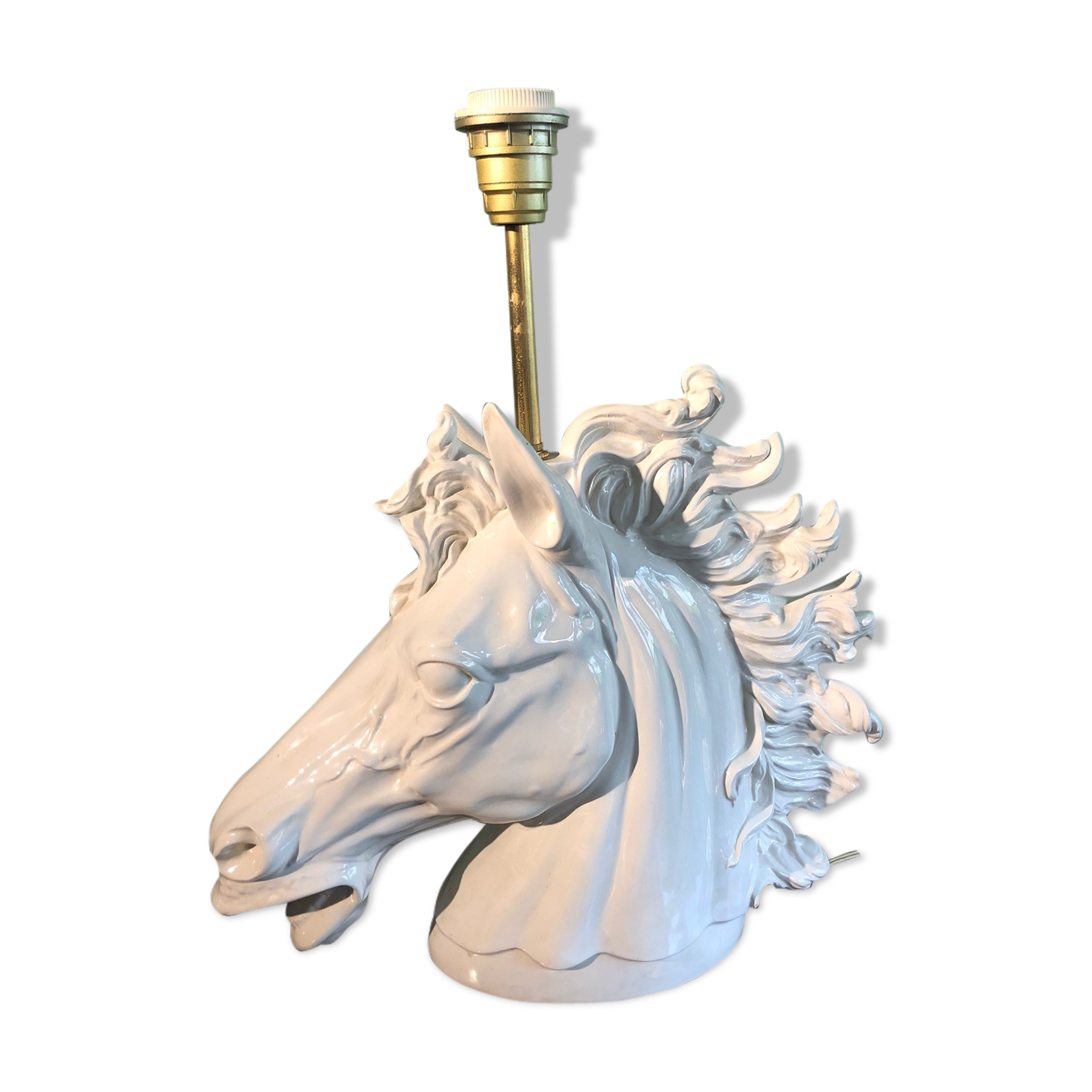 Ceramic lamp horse head 70s