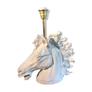 Lampe en céramique tête de cheval