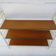 Etagère murale String laiton et bois