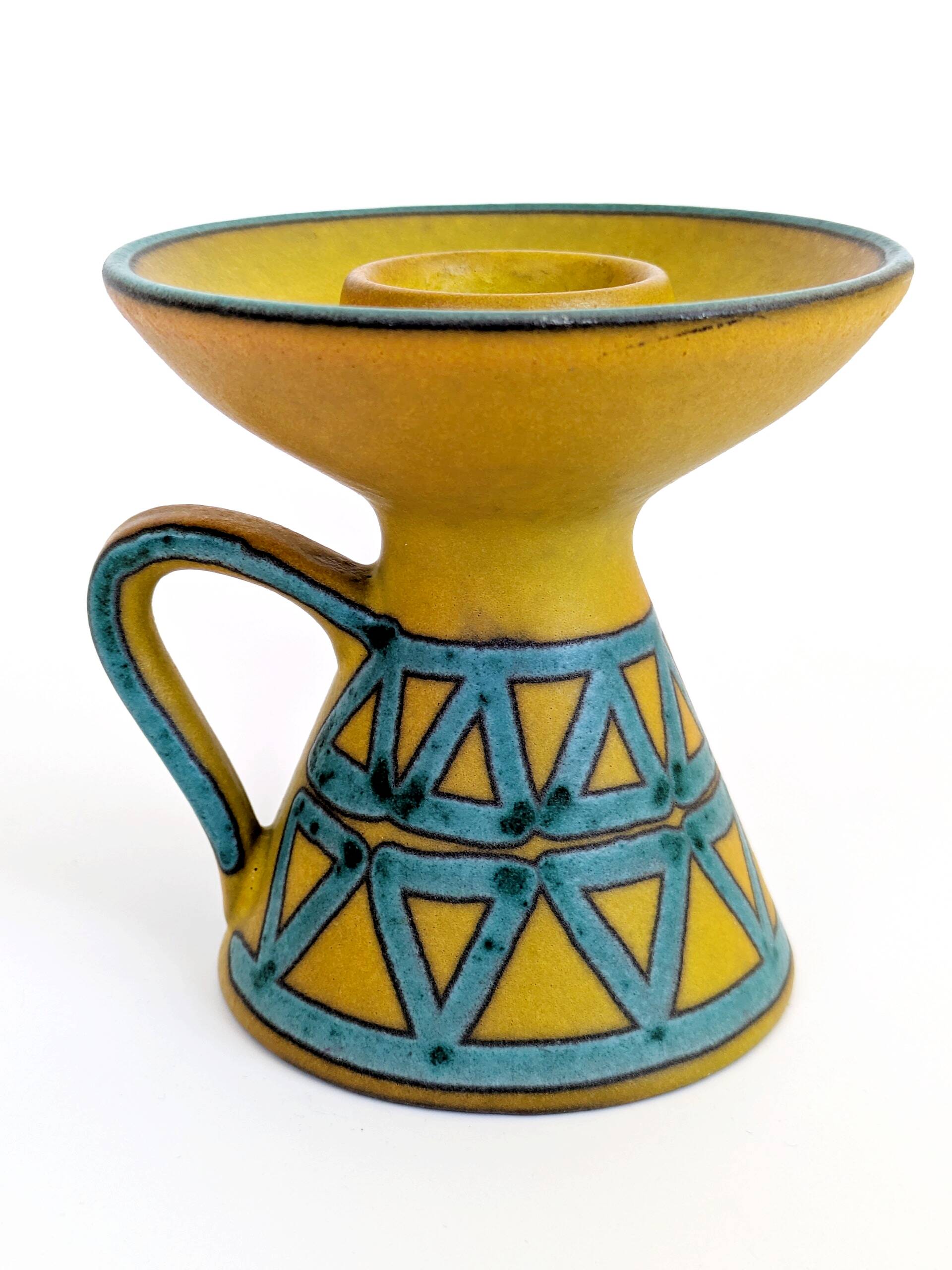 Ceramano Ceramic Candle Holder | West German Pottery 1960s