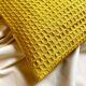 Yellow waffle cotton cushion 40 cm