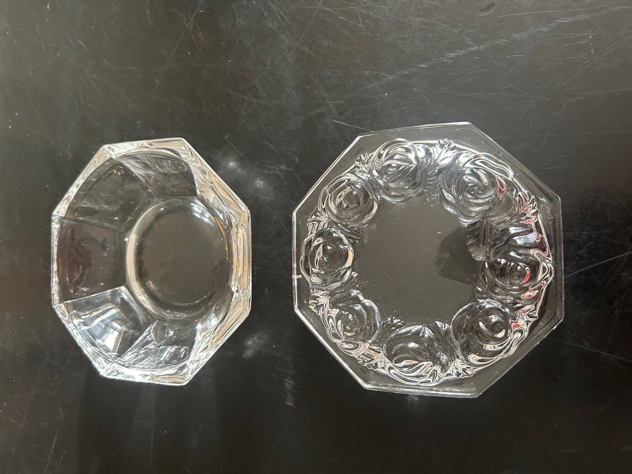 crystal box with rose decoration