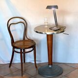 Art deco chrome and marble desk or bedside lamp